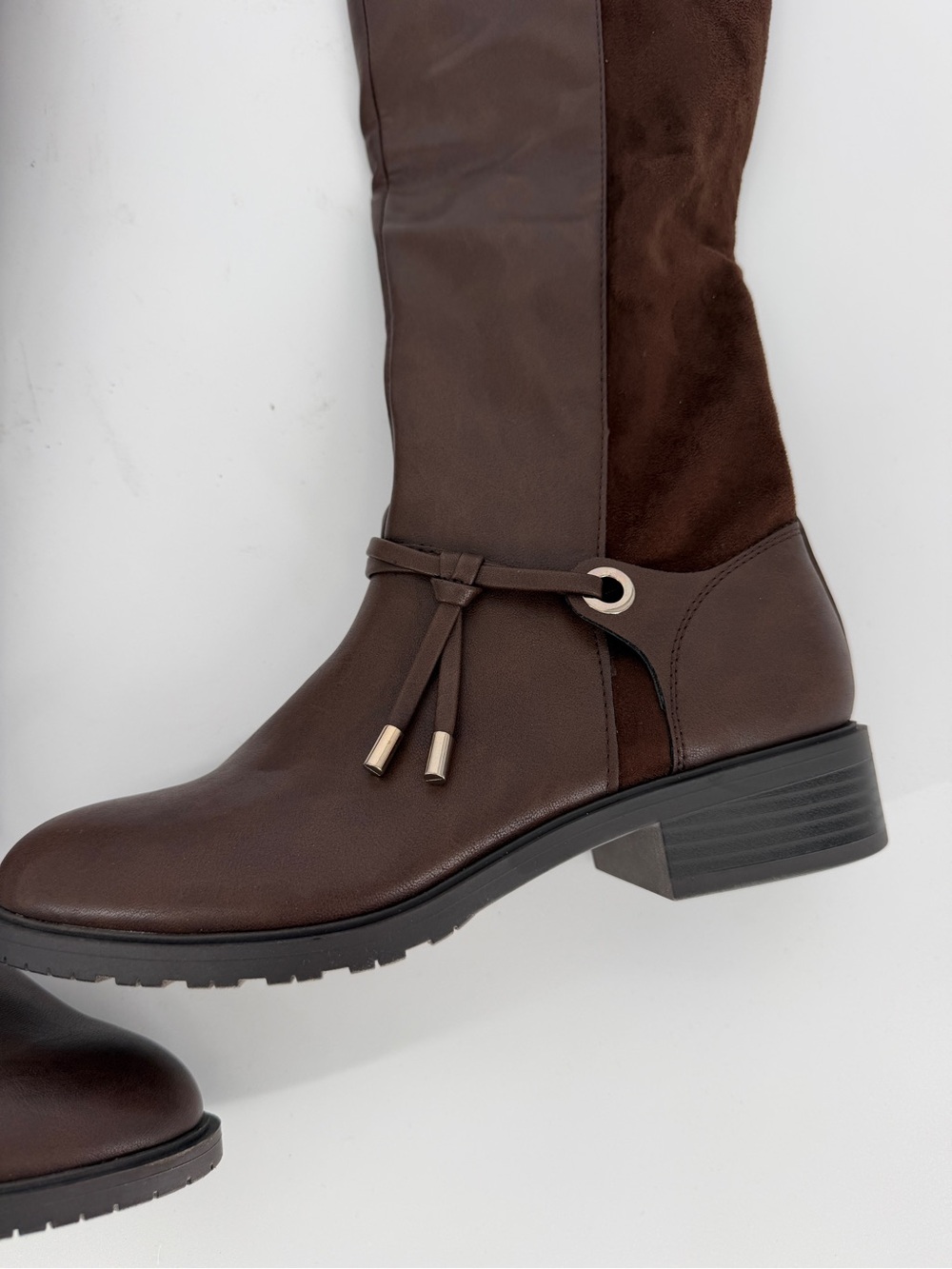 Style & Co Verrlee Knee High Riding Boots Mocha Women's - 6M - Picture 3 of 11